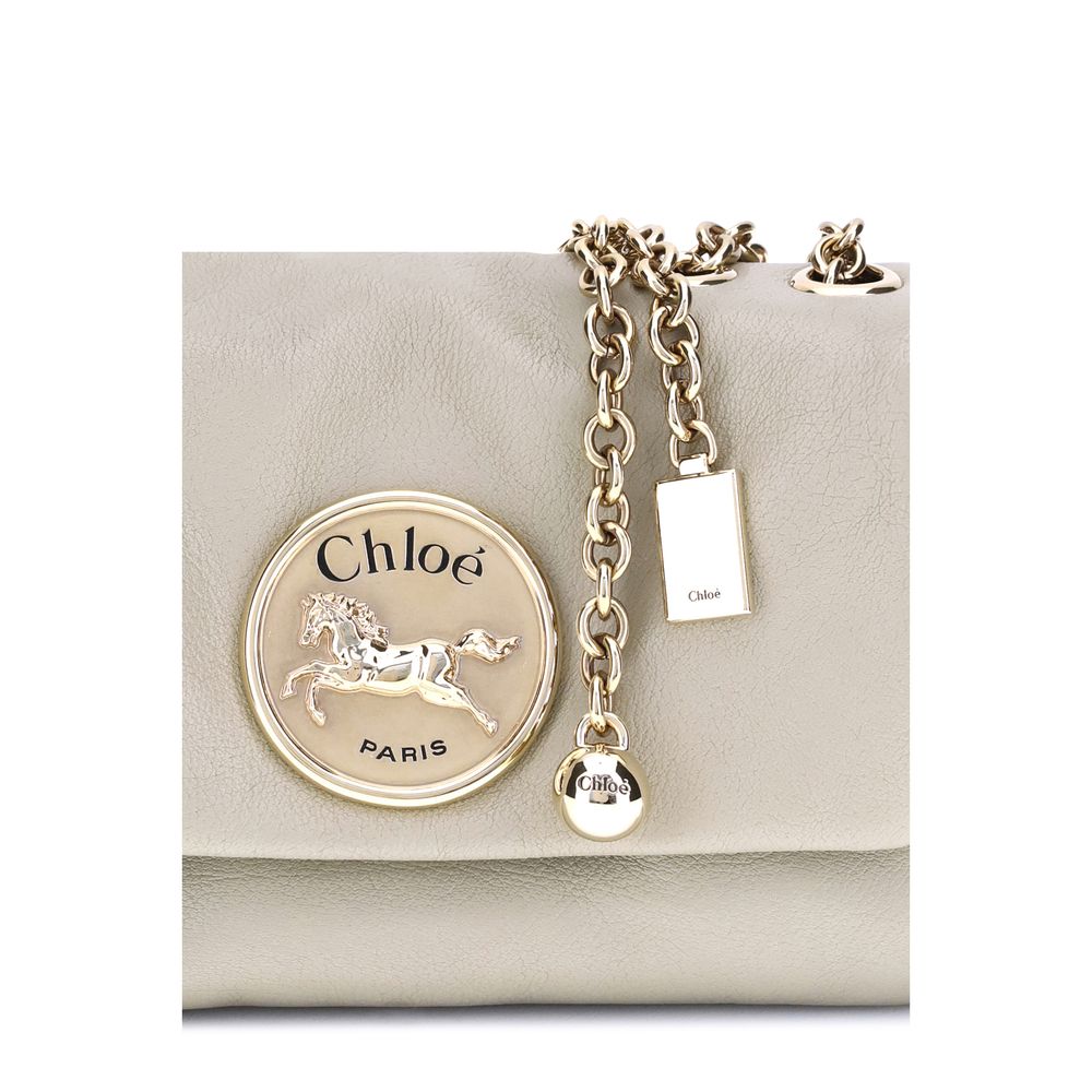 Chloé Beigefarbene Kalbshaut Bos Taurus Schultertasche